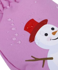 ANDORRA Kids Insulation Ski Mittens Boys Girls Snow Mittens Winter Gloves Pink/Snowman XS(2-3Y) 15 7182SZ499oL