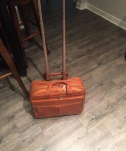 Solo Walker Leather Rolling Laptop Bag, Tan 46 7183BQXMgUL