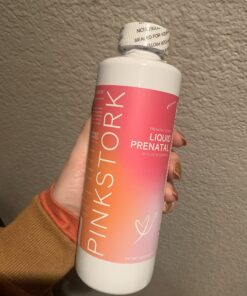 Pink Stork Liquid Prenatal + Postnatal Vitamins for Women with Organic Whole Food Blend, Folate, and Vitamin B6 for Pregnancy and Postpartum - Mixed Berry 32 Servings 28 7183qrpkdL