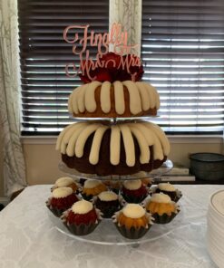 YestBuy 4 Tier Round Acrylic Cupcake Stand with Base, Premium Cupcake Holder, Acrylic Cupcake Tower Display Cady Bar Party Décor – Display for Pastry (4" Between 2 Layers with Base) 4 Tier Round with BASE ( 4" between 2 layers) 27 7184ao9hggL