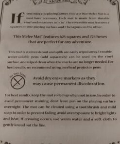 Wiz Dice 26" x 26" Role Playing Reversible Vinyl Gaming Mat for Role Playing Games: Melee Mat with 1” Squares and Hexes - Great for Tabletop RPG Gaming Miniatures 23 7185cBT9YnL