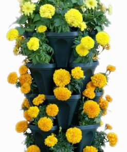 Alternative view of Mr. Stacky 1305-HG 5-Tier Stackable Strawberry, Herb, Flower, & Vegetable Planter - Vertical Gardening Indoor / Outdoor Stacking Garden Pots Hunter Green, 22.5 Quarts
