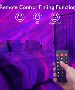 Rossetta Star Projector, Galaxy Projector for Bedroom, Bluetooth Speaker and White Noise Aurora Projector, Night Light Projector for Kids Adults Gaming Room, Home Theater, Ceiling, Room Decor Black 31 7186oJ DcVL