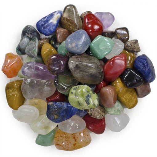 Hypnotic Gems Natural Tumbled Stone Mix - 25 Pcs - Small Size - 0.75" to 1" Avg. #C: Small #A: 25 Pc Bag