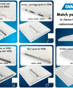 Camco RV Vent Lid | Features an Impact-Resilient Unbreakable Polycarbonate Construction, Comes Pre-Assembled, and Easy to Install (40168),White Ventline (Pre '08 Models)/Elixir ('94 & Up Models) White 25 7188euFF1FL