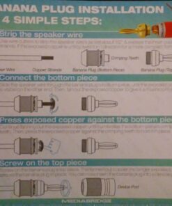 Mediabridge™ Banana Plugs - Corrosion-Resistant 24K Gold-Plated Connectors - 12 Pair/24 Banana Plugs (Part# SPC-BP2-12) 40 7189nPt qBL