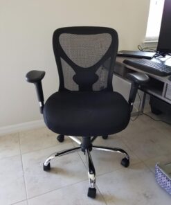 Flash Furniture Big & Tall Office Chair | Adjustable Height Mesh Swivel Office Chair with Wheels Black 29 7189qwjlGL