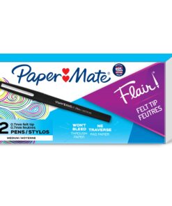 Paper Mate Flair Point-Guard Porous Point Pens, 12 Black Pens. 28 718ASzQDdTL