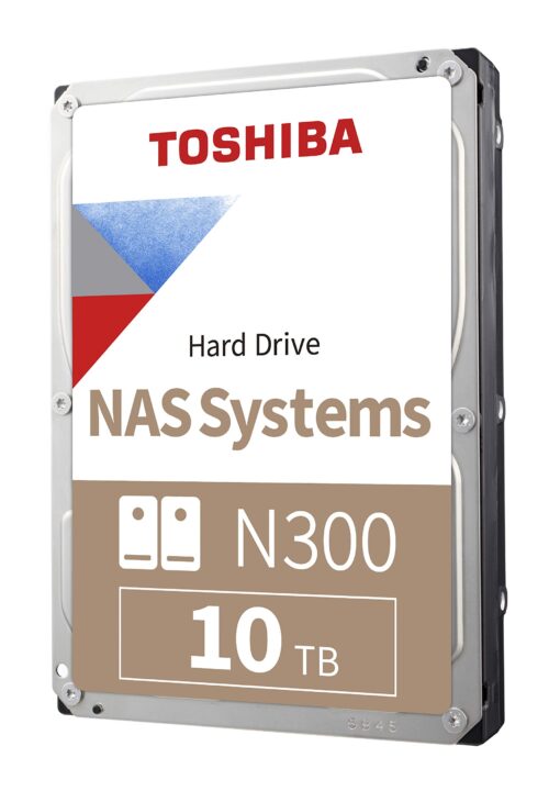 Toshiba N300 10TB NAS 3.5-Inch Internal Hard Drive - CMR SATA 6 Gb/s 7200 RPM 256 MB Cache - HDWG11AXZSTA 10 TB Small or Home Business NAS