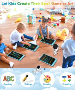 FLUESTON LCD Writing Tablet, Doodle Board Toys Gifts for 3-8 Year Old Girls Boys, 10 Inch Colorful Electronic Board Drawing Pad for Kids, Gifts for Toddler Educational Learning Travel Birthday, Blue Delightful Dolphin Blue 23 718CNJyqLeL