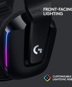 Logitech G733 Lightspeed Wireless Gaming Headset with Suspension Headband, Lightsync RGB, Blue VO!CE mic technology and PRO-G audio drivers - Black 23 718DAsMq6RL