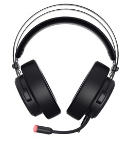 GAMEPOWER Warlord RGB Gaming Headset - 7.1 Virtual Surround Sound, Wired Headphones with 50MM Drivers, Noise Cancelling Mic for PC, PS4, PS5 - Ideal for Gamers, Black Head Set 15 718E9QR6aAL