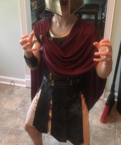 Medieval Knight Gladiator Spartan Gold Roman Warrior Greek Costume Helmet 26 718EDk9uqrL