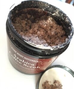 Arabica Coffee Body Scrub Exfoliator - Loaded with Caffeine for Cellulite and Stretch Marks | Exfoliating Skin on Face, Hand, Foot, Butt - Coffee Scrub for Women by Pure Body Naturals, 12 Ounce 78 718EIF3wdpL