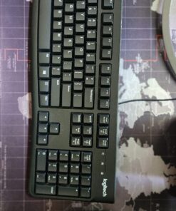 Logitech MK120 Wired Keyboard and Mouse Combo for Windows, Optical Wired Mouse, Full-Size Keyboard, USB Plug-and-Play, Compatible with PC, Laptop - Black 30 718EguIBi1L