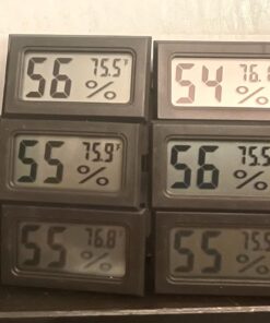 Pgzsy 12 Pack Mini Small Digital Electronic Temperature Humidity Meters Gauge Indoor Thermometer Hygrometer LCD Display Fahrenheit (℉) for Humidors, Greenhouse, Garden, Cellar3 26 718FBqMWE8L