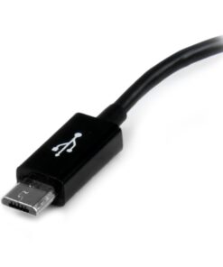 StarTech.com 5in Micro USB to USB OTG Host Adapter - Micro USB Male to USB A Female On-The-GO Host Cable Adapter (UUSBOTG) 1 Count (Pack of 1) Black 12 718FTVmNcSL