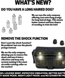 Extra Dog Training Collar for The Shock, Vibration, Beep, Anti Bark, Night Light System (PTS1200) Released November 2020 (Ask us for Older Model). This Will take it to a 2-3 Dog System if You Buy 1-2 15 718FoIsfrL