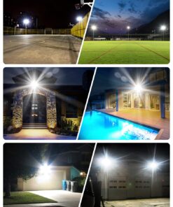 Viugreum 100W LED Flood Light, 8000LM 6000K Daylight White, 500W Halogen Bulb Equivalent, Super Bright Outdoor Work Light IP66 Waterproof Security Light Fixture for Garage, Garden, Lawn, Yard(2 pcs) Cold White 100W 2pcs 14 718GAQKp9tL
