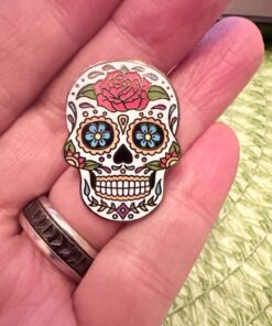 Pinsanity Day of the Dead Sugar Skull Enamel Lapel Pin 11 718GJ6gJNhL