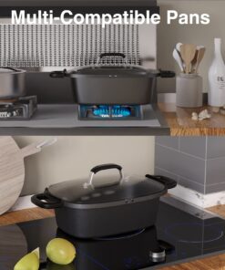 Anfilank 8-in-1 Multi-Cooker, 6.8Qt Programmable Slow Cooker, Presets to Slow Cook/Sous Vide/Bake/Rice & More, Adjustable Temp&Time with LED Display; Comes with Sous Vide Rack, Steam Rack, Spoon 14 718GWfi3baL