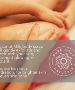 Alternative view of Exfoliating Body Scrub with Hydrating Coconut Milk and Detoxifying Dead Sea Salt, Moisturizing Exfoliating Scrub by Pure Body Naturals, 12 Ounce (Packaging Varies)