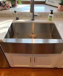 Kraus KHF200-33 Standart PRO Stainless Steel Sink 33 inch Farmhouse Apron Single Bowl 16 gauge Rounded Apronfront 55 718HccFFkEL