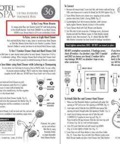 DreamSpa 3-way Shower Combo PLUS Instant-Mount Drill-Free Slide Bar - Enjoy Overhead & Handheld Shower Head with Height/Angle Adjustable Bracket and Stainless Steel Hose for Ultimate Convenience! 4" + 4" Shower Head Combo w/ Slide Bar 29 718IBCz7IbL