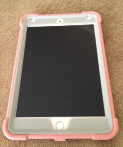 iPad Mini 5 Case, iPad Mini 4 Case, Hybrid Three Layer Armor Shockproof Rugged Drop Protection Cover Case Built with Kickstand for iPad Mini 4/5 7.9 Inch Rose gold+Gray 44 718Ifc3ZeeL