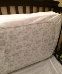 American Baby Company Waterproof Fitted Crib and Toddler Mattress Protector, Quilted and Noiseless Crib & Toddler Mattress Pad Cover, White, 52"x28"x9" Crib 1 Count 37 718IlLoUJL