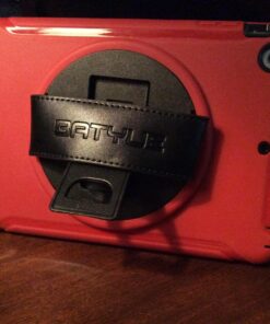 iPad Mini Case, iPad Mini 2 Case, iPad Mini 3 Case, BATYUE Rugged Shockproof Protective Case with 360 Degrees Rotatable Kickstand/Leather Hand Strap for Apple iPad Mini 1st/2nd/3rd Generation (Red) iPad Mini 3rd/2nd/1st Gen 7.9“ Leather Hand Strap (Red) 14 718ItxISmwL