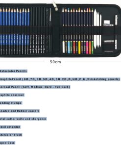 Sketch Pencils For Drawing,41 Piece Drawing Pencils,Colored Pencils Art Set with Drawing Tool in Pop Up Zipper Case, for Beginners, Kids or Any Aspiring Artist 9 718JJ2cjstL