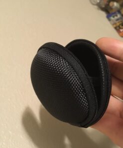 Earbuds Case 2 Pack - GLCON Small Electronic Zipper Case - Shockproof Hard EVA Storage Pouch Zipper Carrying Case for Airpods, Earphone, Ear Bud, Adapter, Cable, Charger, Headset - Black 34 718K1FTUuiL