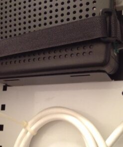 Legrand - OnQ Universal Wall Mounting Plate, Secure Devices in Structured Media Enclosure, Cable Management Box, 2 Velcro Hook and Loop Straps, Recessed Media Box to Organize Cable, Black, 36489601 Half Width Universal 25 718KjmpTZ7L