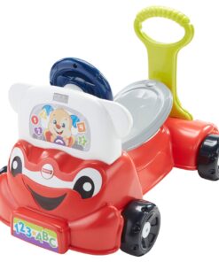 Fisher-Price Laugh & Learn 3-In-1 Smart Car, Baby Walker & Toddler Ride-On Toy with Smart Stages Learning Content for Ages 9+ Months Standard 37 718L6C9Js3L