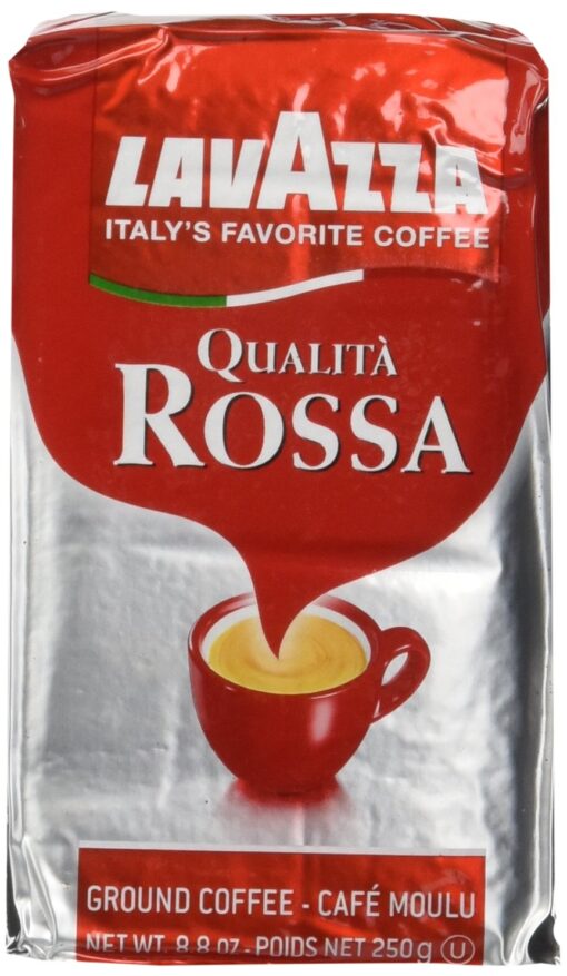 Lavazza Qualita Rossa, Caffe Ground Espresso, 8.8 Ounce Bag (Pack of 3) 8.8 Oz(Pack of 3)