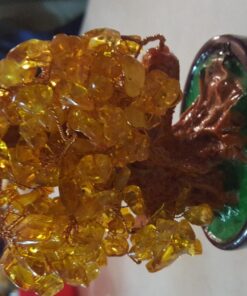 Parma77 Citrine Crystal Tree, Yellow Healing Crystals Gemstone Bonsai Tree Money Tree, Yellow Room Decor Cubicle Office Desk Decor for Women, Feng Shui Wealth and Luck Spiritual Gifts for Women Gold 36 718LU44IMBL