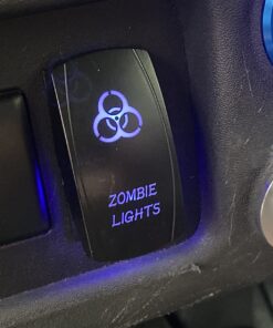 MicTuning MIC-LSZ1, 5 Pin Zombie Rocker Switch On-Off LED Light 20A 12V, Blue 38 718Lad7084L