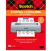 Scotch Thermal Laminating Pouches, 100 Count, Clear, 5 mil., Laminate Homemade Ornaments, Christmas Banners and Gift Tags, Ideal Holiday Supplies, Fits Letter Sized (8.9 in. × 11.4 in.) Paper 100-Pack 14 718MDqcdGqL