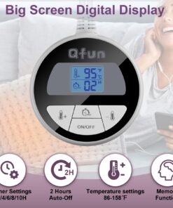 Heating Pad for Back Pain Relief Large 17 x 33, Electric Heated Pad Moist for Back Pain Muscle,Soft Heating Pads for Cramps, Abdomen, Waist, Neck, Shoulder with Heat Settings and Auto-Off (Gray) 17 x 33 Gray 28 718MPP4MsDL