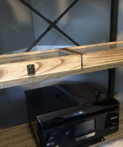 MOOCA Wooden Jewelry display case with Tempered Glass Top Lid, Oak Color 17 718MtrmESmL