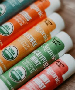 Cliganic USDA Organic Lip Balm Set - 6 Flavors - 100% Natural Moisturizer for Cracked & Dry Lips Variety 6 Count (Pack of 1) 28 718N1kIHNaS