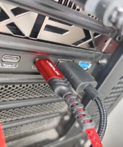 JSAUX USB B to USB C Printer Cable 10ft, Nylon Braided, USB C MIDI Cable Compatible for MacBook Pro, HP, Epson, Canon, Brother, Lexmark, Xerox Printers and Scanner-Red red 20 718NeBOGAaL