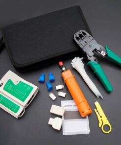 Alternative view of SGILE 9-in-1 Portable Crimping Tool Kit, 8P8C 6P6C 4P4C Connectors, RJ11/RJ12/RJ45 Cat5 Cat5e Network/Phone Cable Tester, Black