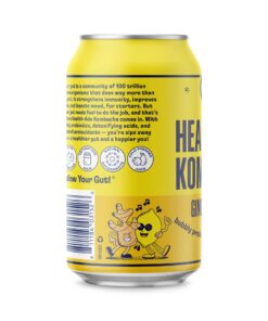 Health-Ade Canned Kombucha Tea Organic Drink, Fermented Tea with Living Probiotics, Detoxifying Acids, Supports Gut Health, Non-GMO, Vegan, Gluten Free, 12 Pack (11.5 Fl Oz Cans), Ginger-Lemon Kombucha in Cans 14 718Ov2VhLBL