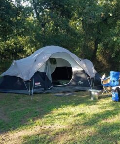 Coleman Red Canyon 8-Person Camping Tent, Weatherproof Family Tent Includes Room Dividers, Rainfly, Adjustable Ventilation, Storage Pockets, Carry Bag, & Quick Setup Black 32 718Pd4RXL