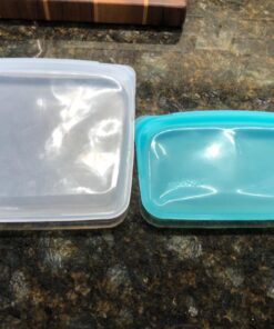 Stasher Reusable Silicone Storage Bag, Food Storage Container, Microwave and Dishwasher Safe, Leak-free, Snack, Aqua 24 718Q3wTsWcL