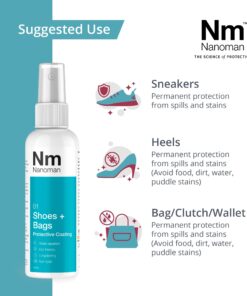 NANOMAN Shoe Protector Spray – Shoe & Boot Waterproofing Spray - Water & Stain Repellent - for Shoes Boots Sneakers Uggs Incl Suede, Leather Nubuck, Even White Shoes. 14 718Q4gUmhLL