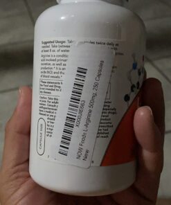 NOW Supplements, L-Arginine 500 mg, Nitric Oxide Precursor*, Amino Acid, 250 Veg Capsules 250 Count (Pack of 1) 33 718Qm3j4E8L