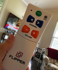 Flipper Big Button Universal TV Remote - Seniors, Elderly - Simple, Works TV & Cable - Favorite Channels - Learning - Supports IR Devices 30 718QrrgB9gL